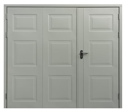 side hinged garage door