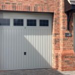 garage door with windows