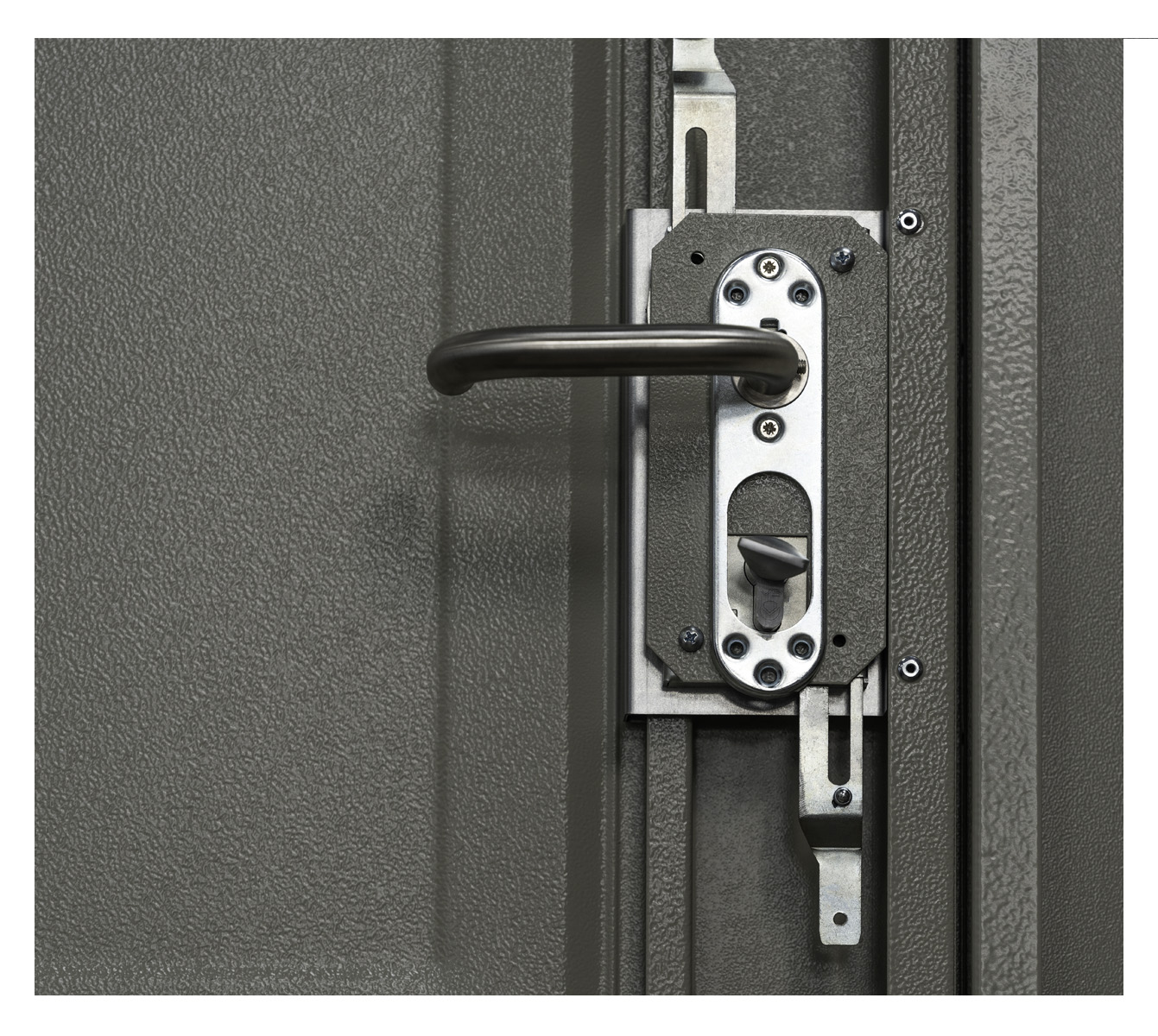 Garage Door Brushed Steel Lever Handle - Select Garage Doors